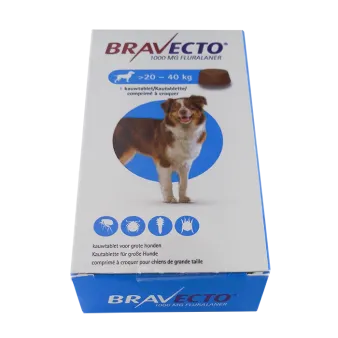 Бравекто для собак 20 - 40 кг ГЕРМАНИЯ! таблетки жеват. 1000мг (для крупных пород) №1